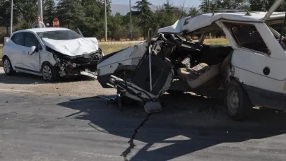 Metrelerce sürüklenip takla atan araçta bulunan sürücü ağır yaralandı