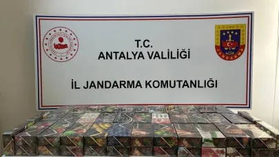 Kaş’ta 22 kilo kaçak nargile tütünü ele geçirildi