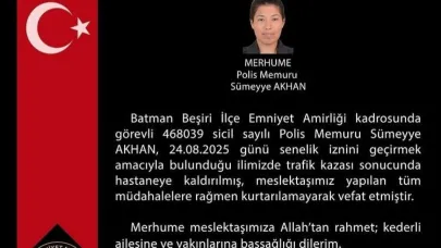 Kazada hayatını kaybeden polis memuru son yolculuğuna uğurlandı