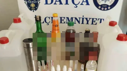 Datça’da kaçak alkol operasyonu