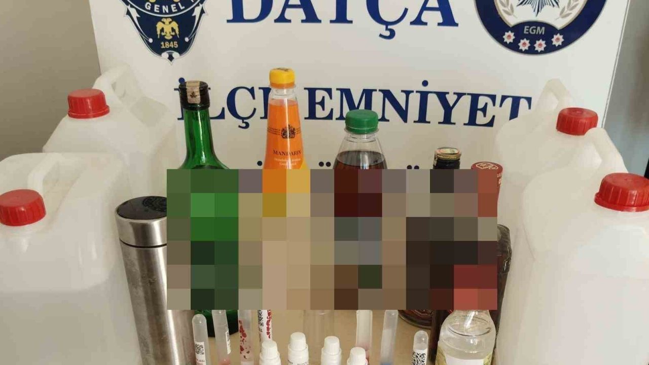 Datça’da kaçak alkol operasyonu