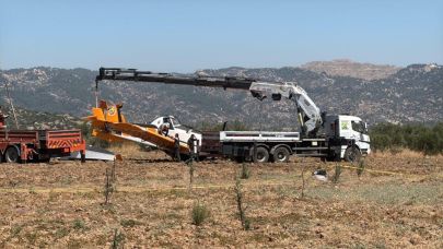 Muğla'da kaza kırıma uğrayan uçak, Ankara'ya götürülecek