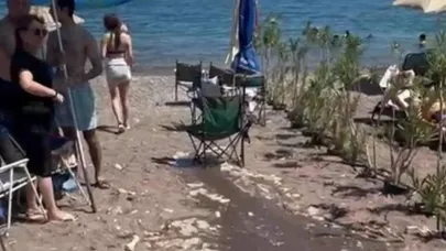 Marmaris’te otelin havuz suyu halk plajına aktı
