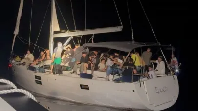 Datça'da 77 kaçak göçmen kurtarıldı