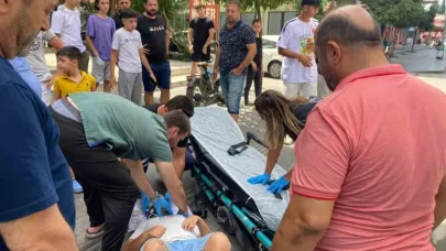 Devrilen elektrikli bisikletin sürücüsü çocuk yaralandı