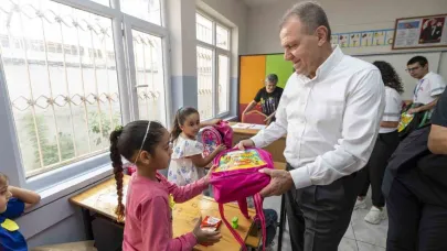 Mersin’de 1. sınıf öğrencilerine çanta ve kırtasiye seti