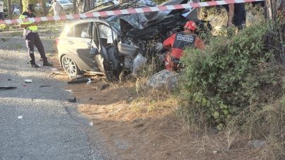 Muğla'da otomobil, ağaca çaptı: 1 ölü, 1 yaralı