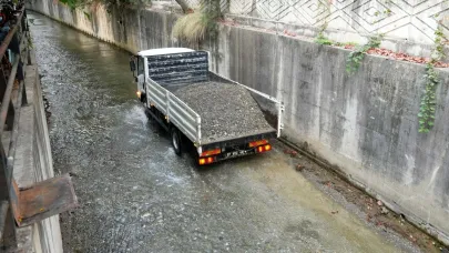 Alanya'da dere temizleme çalışması
