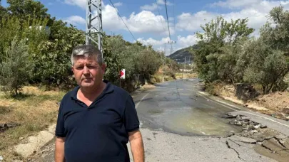 Gazipaşa’da DSİ’ye ait su borusu patladı, yol kullanılamaz hale geldi