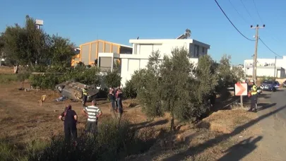 Bahçeye uçan otomobilin sürücüsü öldü