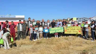 Korkuteli'de fidanlar toprakla buluştu