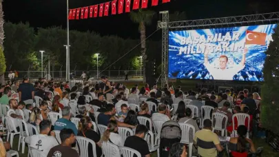 Mersinliler dev ekranda milli basketbol heyecanını yaşadı