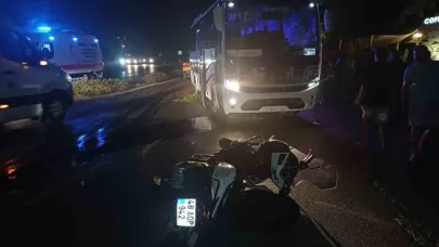 Tur otobüsü karşı şeride geçti: 1 yaralı