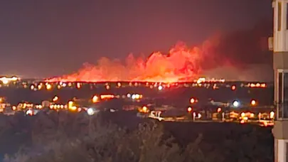 Kundu turizm bölgesinde korkutan yangın