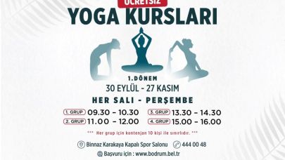 Bodrum'da kadınlara özel ücretsiz yoga kursları başlıyor