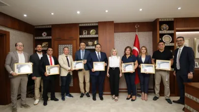 Rektör Özkan, buluşlarıyla ödül alan öğretim üyelerini tebrik etti