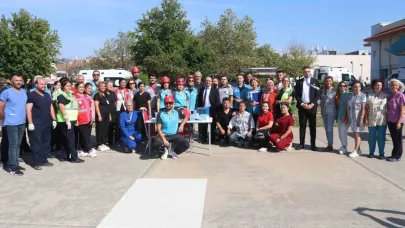 Fethiye Devlet Hastanesi’nde Afet Tatbikatı gerçeğini aratmadı
