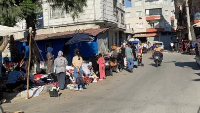 Mersin’de izinsiz kurulan pazar kaldırıldı