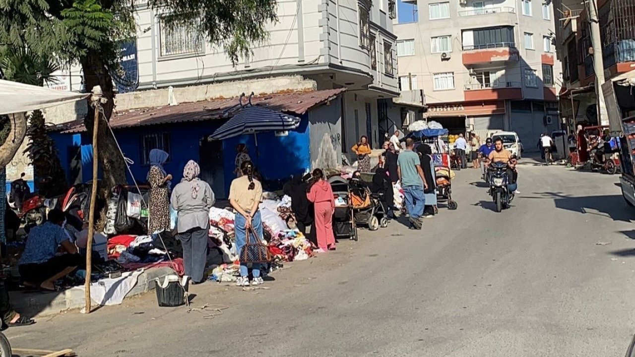 Mersin’de izinsiz kurulan pazar kaldırıldı