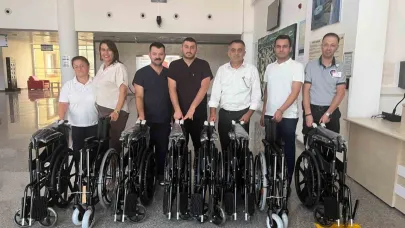 Hayırsever aileden 8 adet tekerlekli sandalye desteği