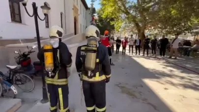 Tarihi hükümet konağında gerçeği aratmayan yangın tatbikatı