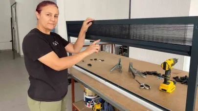 Eşi eleman bulamayınca kolları sıvadı, sanayide 2 yılda usta oldu