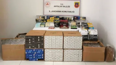 Kaş'ta kaçak sigara operasyonu