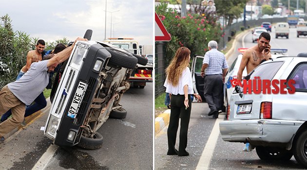 3 araç birbirine girdi