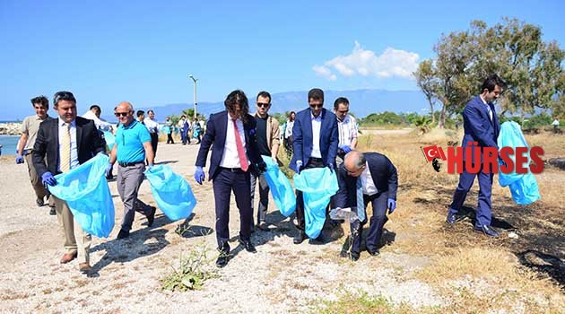 52 hükümlü sahili temizledi