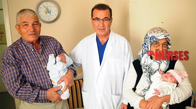 56 yaşında ikiz bebek sevinci