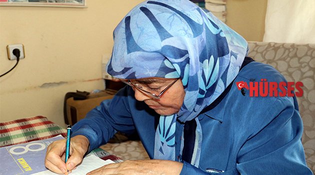 72 yaşında okuma azmi