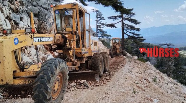 AKSEKİ'DE YAYLA YOLLARINA BAKIM