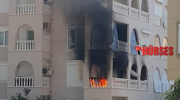 Alanya'da ev yangını