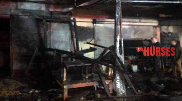 Alanya'da işyeri yangını