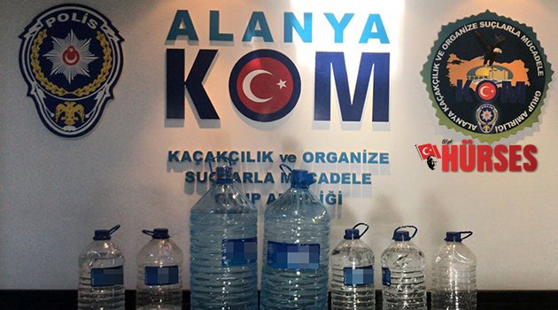 Alanya'da sahte içki operasyonu