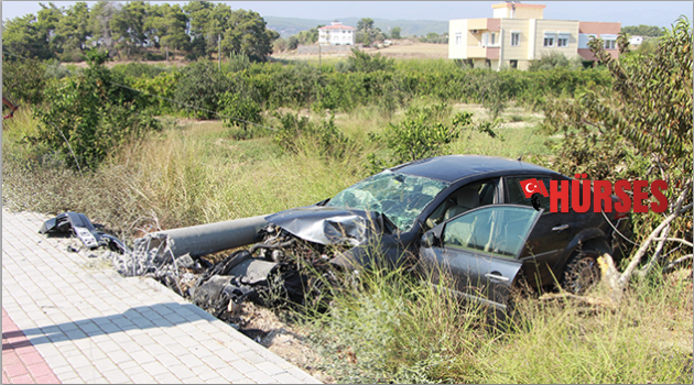 Antalya’da kaza  ucuz atlatıldı