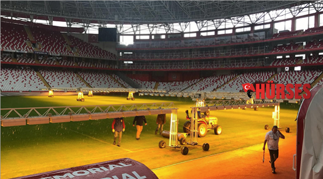 Antalya Stadı'nın zemini Göztepe maçına hazır