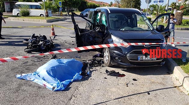 Antalya'da feci kaza:  1 ölü, 2 yaralı