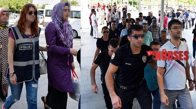ANTALYA'DA FETÖ SORUŞTURMASI’NDA: 65 ŞÜPHELİ ADLİYEDE