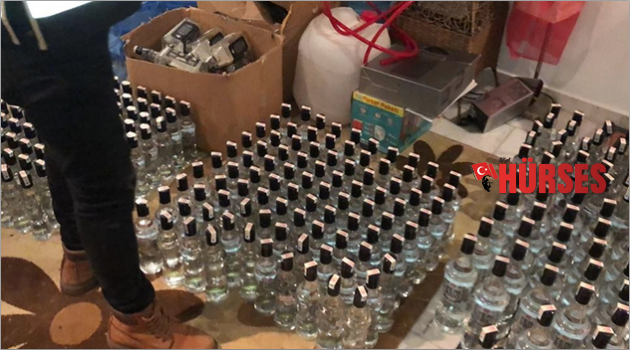 Antalya'da sahte içki ele geçirildi