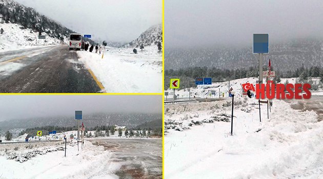 Antalya'dan kar manzaraları