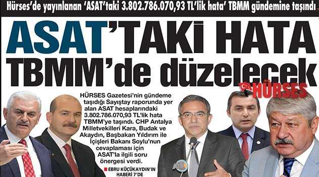 ASAT'taki hata TBMM'de düzelecek
