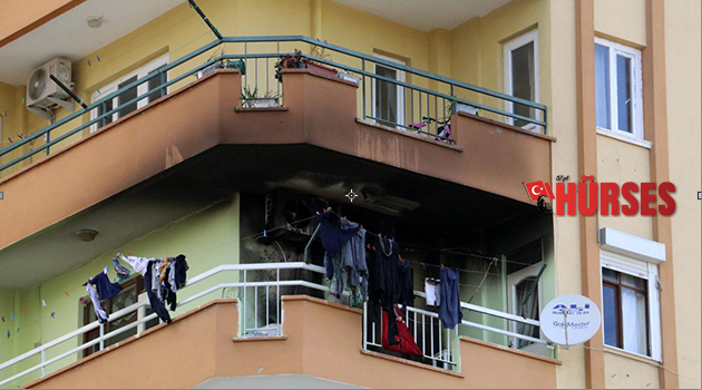Balkonda çıkan  yangın korkuttu