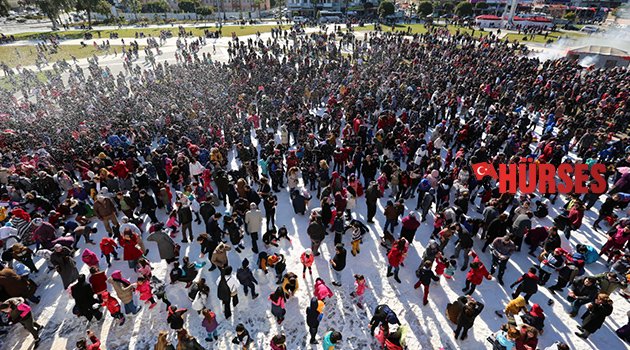 Bir kar şenliği de Manavgat’ta