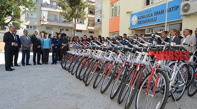 BİSİKLETLER DAĞITILDI
