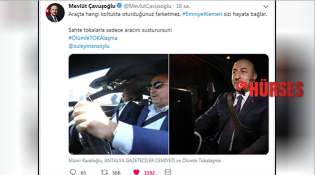 Çavuşoğlu'ndan emniyet kemeri çağrısı