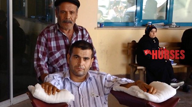 ÇİFT KOL NAKİLLİ MUSTAFA SAĞIR HASTANE BAHÇESİNE ÇIKTI