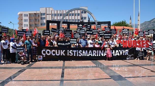 Çocuk istismarı protesto edildi