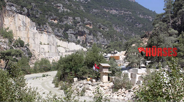 Demre Çayı'nda  mermer ocağı tepkisi