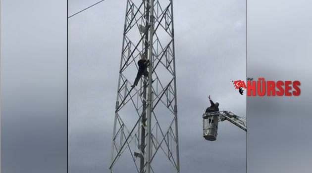 Elektrik direğinde intihar girişimi